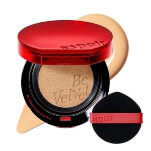 Espoir Pro Tailor Be Velvet Cover Cushion Foundation SPF34 PA++ Red Compact New